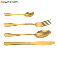 16PCS Cutlery Set Stainless Steel Rainbow Fork Spoon Kitchen Dinnerware Sets With Storage Box