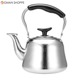 1L Stainless Steel Whistling Kettle Boiling Water Tea Coffee Maker Silver Water Boiler 