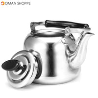 1L Stainless Steel Whistling Kettle Boiling Water Tea Coffee Maker Silver Water Boiler 