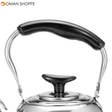 1L Stainless Steel Whistling Kettle Boiling Water Tea Coffee Maker Silver Water Boiler 