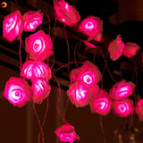 1M/2M/3M/4M/5M/10M Battery LED Rose Christmas Lights Holiday String Lights Valentine Wedding Decoration Flower Bulbs LED Lamp