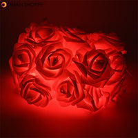 1M/2M/3M/4M/5M/10M Battery LED Rose Christmas Lights Holiday String Lights Valentine Wedding Decoration Flower Bulbs LED Lamp