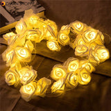 1M/2M/3M/4M/5M/10M Battery LED Rose Christmas Lights Holiday String Lights Valentine Wedding Decoration Flower Bulbs LED Lamp