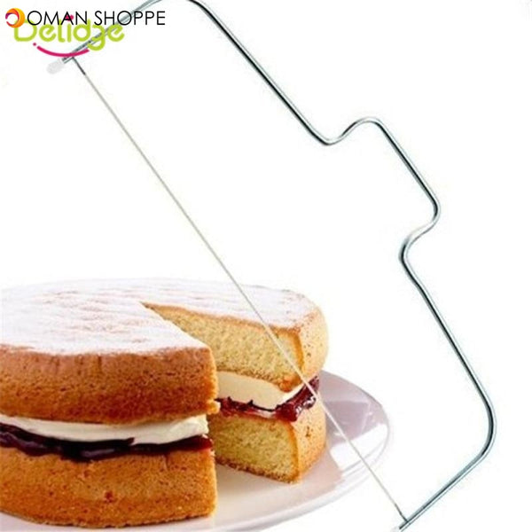 1pc Adjustable Cake Slicer Wire Leveler 32 cm Stainless Steel Pastry Cake Bread Cutter Pizza Dough