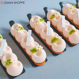 1PC Caterpillar Fondant Mold White Silicone Mold Mousse Christmas Decoration diy Sushi Meatball Mousse Cake Kitchen Accessories