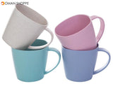 1PC Coffee Mugs Tea Cup Wheat Straw Round Plastic Tumblers Cup Mugs Water Bottle Kettle Home Office Tableware Tools X 039