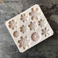 1PC Forms DIY Silicone Baking Cake Molds Christmas Xmas Snowflake Shape Cake Mold Moulds Kitchen Forma do ciasta Home Cakevorm