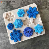 1PC Forms DIY Silicone Baking Cake Molds Christmas Xmas Snowflake Shape Cake Mold Moulds Kitchen Forma do ciasta Home Cakevorm