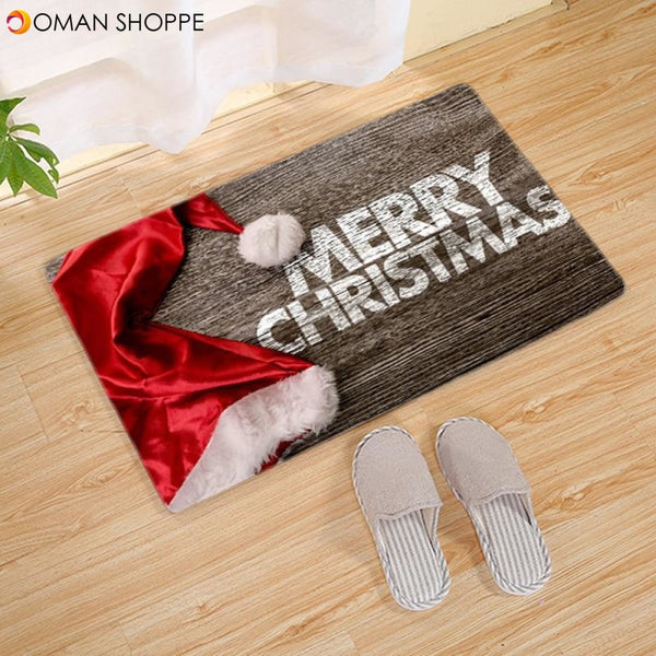 1pc Home Nordic Style Christmas Kitchen Living Room Bathroom Carpet Anti-slip Mat Clean And Maintain Bathroom 40*60cm