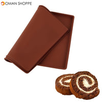 1pc Non-stick Silicone Oven Mat Cake Roll Mat Baking Mat Functional Baking Macaron Cake Pad Swiss Roll Pad Bakeware Baking Tools