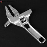 1pc Universal Snap Grip Wrench Aluminum Alloy Short Shank Large Opening Adjustable Wrench Spanner Bathroom Repair Tools