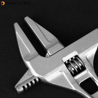 1pc Universal Snap Grip Wrench Aluminum Alloy Short Shank Large Opening Adjustable Wrench Spanner Bathroom Repair Tools