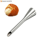 1Pcs High Quality Puffs Cream Icing Piping Nozzle Tip Stainless Steel Long Puff Nozzle Tip Decorating Tool Pastry Decoration Tools