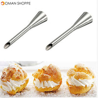 1Pcs High Quality Puffs Cream Icing Piping Nozzle Tip Stainless Steel Long Puff Nozzle Tip Decorating Tool Pastry Decoration Tools