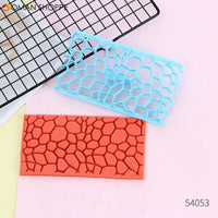 1pcs/ Quyi embossing mold Cake fondant chocolate Heart-shaped Diamond Grain Flowers Printing mould Cake decoration tools15*8cm