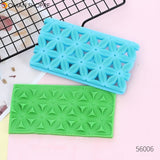 1pcs/ Quyi embossing mold Cake fondant chocolate Heart-shaped Diamond Grain Flowers Printing mould Cake decoration tools15*8cm