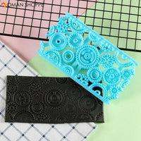 1pcs/ Quyi embossing mold Cake fondant chocolate Heart-shaped Diamond Grain Flowers Printing mould Cake decoration tools15*8cm