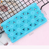 1pcs/ Quyi embossing mold Cake fondant chocolate Heart-shaped Diamond Grain Flowers Printing mould Cake decoration tools15*8cm