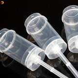 20pcs Push Cake Holders  Mold Cylinder Shaped Cake Pusher Push Pops Plastic Containers with Lids 17 x 5 cms