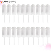 20pcs Push Cake Holders  Mold Cylinder Shaped Cake Pusher Push Pops Plastic Containers with Lids 17 x 5 cms