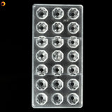 21 Cell Diamond Clear Polycarbonate Mould Chocolate Jelly Cake Candy Mold Baking Mould