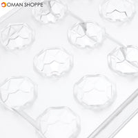 21 Cell Diamond Clear Polycarbonate Mould Chocolate Jelly Cake Candy Mold Baking Mould