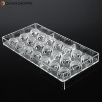 21 Cell Diamond Clear Polycarbonate Mould Chocolate Jelly Cake Candy Mold Baking Mould