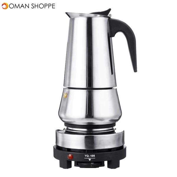 220V 500W 450ml Portable Coffee Espresso Pot Maker & Electric Stove Home Kitchen Tools