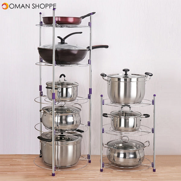 2/3/5-Layers Kitchen Shelf Portable Space Saving Basin Pot Racks Durable Sundry for Organizer Holders