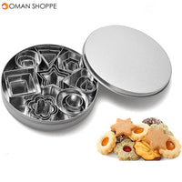 24 Pieces Stainless Steel Cookie Cutters Set Heart Cookie Mold Biscuit Molds