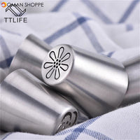 24 Style Russian Tulip Icing Piping Nozzles Stainless Steel Flower Cream Pastry Tips Nozzles Cupcake Cake Decorating Tools