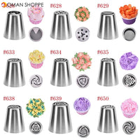 24 Style Russian Tulip Icing Piping Nozzles Stainless Steel Flower Cream Pastry Tips Nozzles Cupcake Cake Decorating Tools