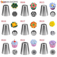 24 Style Russian Tulip Icing Piping Nozzles Stainless Steel Flower Cream Pastry Tips Nozzles Cupcake Cake Decorating Tools