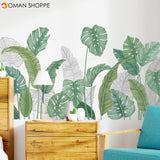 24 styles Green Leaves Wall Stickers for Bedroom Living room Dining room Kitchen Kids room DIY Vinyl Wall Decals Door Murals