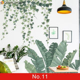 24 styles Green Leaves Wall Stickers for Bedroom Living room Dining room Kitchen Kids room DIY Vinyl Wall Decals Door Murals