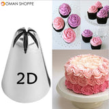 2D Rose Flower Cake Decorating Icing Tips Cupcake Nozzles