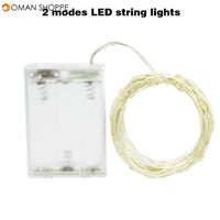 2M 5M 10M LED String Lights Waterproof 3 modes Flash Fairy Lights Holiday Garland For Christmas Wedding Party Decoration