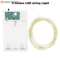 2M 5M 10M LED String Lights Waterproof 3 modes Flash Fairy Lights Holiday Garland For Christmas Wedding Party Decoration