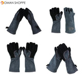 2pcs Barbecue Gloves High Temperature Double Insulated Kitchen Microwave Oven Baking Outdoor BBQ Heat Resistant  Hand Safety Welding Gloves Cooking Glove