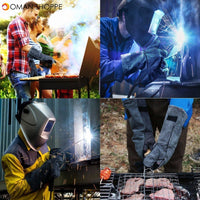 2pcs Barbecue Gloves High Temperature Double Insulated Kitchen Microwave Oven Baking Outdoor BBQ Heat Resistant  Hand Safety Welding Gloves Cooking Glove