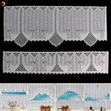 2PCS Lace Coffee Cafe Window Tier Curtains Kitchen Dining Room Home Decor Set