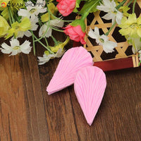 2Pcs Leaf Shaped Silicone Press Mold Cake Decoration Fondant Cake 3D Mould