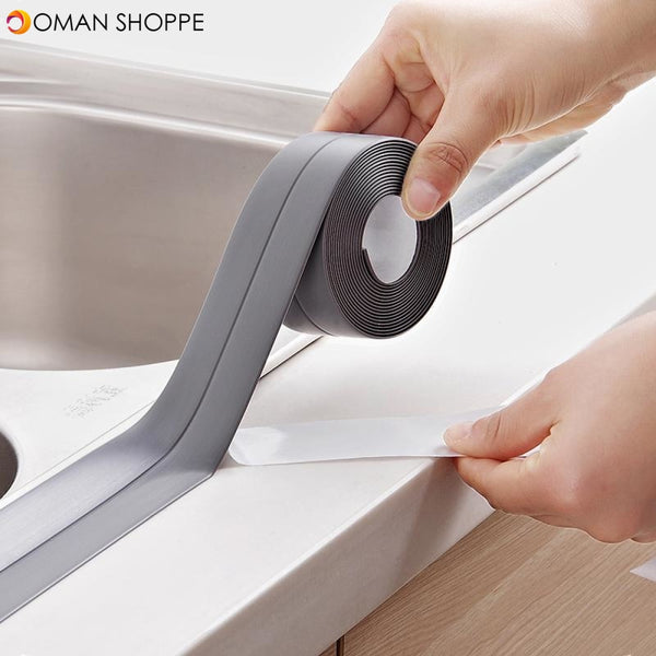 Honana 3.8mm Kitchen Bathroom Self Adhesive Wall Seal Ring Tape Waterproof Tape Mold Proof Edge Trim Tape Accessory