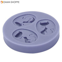 3 Cats Silicone Mold Fondant Cake Mould Decorating Tool