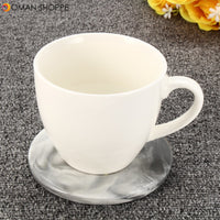 3 Pattern Set Marble Anti-Slip Ceramic Coaster Coffee Cup Mat Table Pads Decor