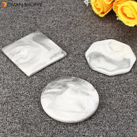 3 Pattern Set Marble Anti-Slip Ceramic Coaster Coffee Cup Mat Table Pads Decor