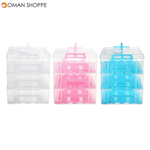 3 Tier 36PCS Locking Cupcake Holder Carrier Container Kitchen Storage Container