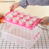 3 Tier 36PCS Locking Cupcake Holder Carrier Container Kitchen Storage Container