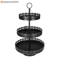 3-Tier Cupcake Stand Metal Cake Dessert Wedding Event Party Display Tower Plate Decorations