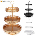 3-Tier Cupcake Stand Metal Cake Dessert Wedding Event Party Display Tower Plate Decorations